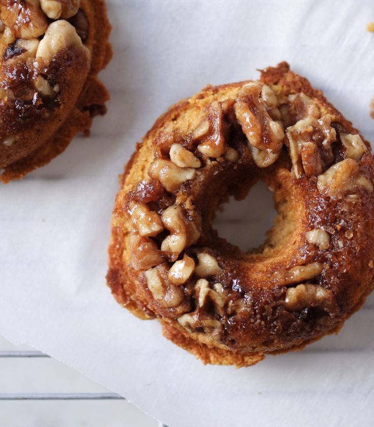 Low Carb Pumpkin Donuts With Brown Sugar Walnut Crumble - Inspector 