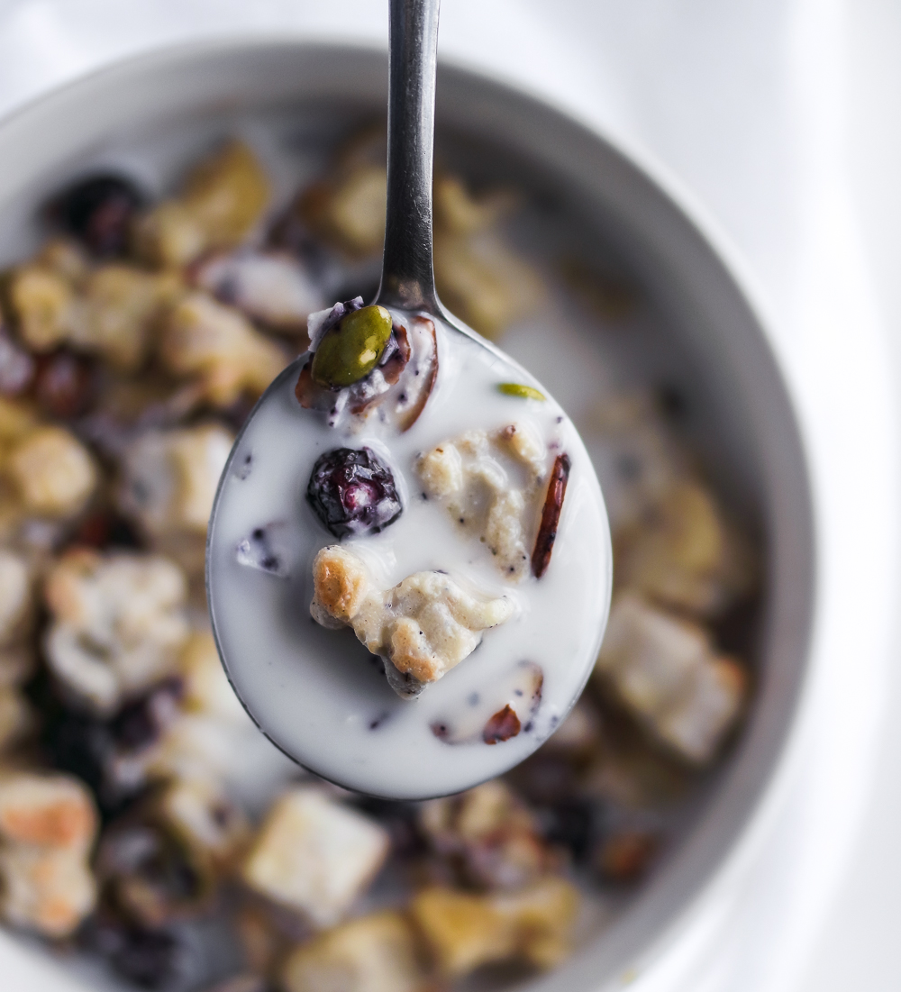 Low Carb Blueberry Almond Dino Cereal! - Inspector Gorgeous