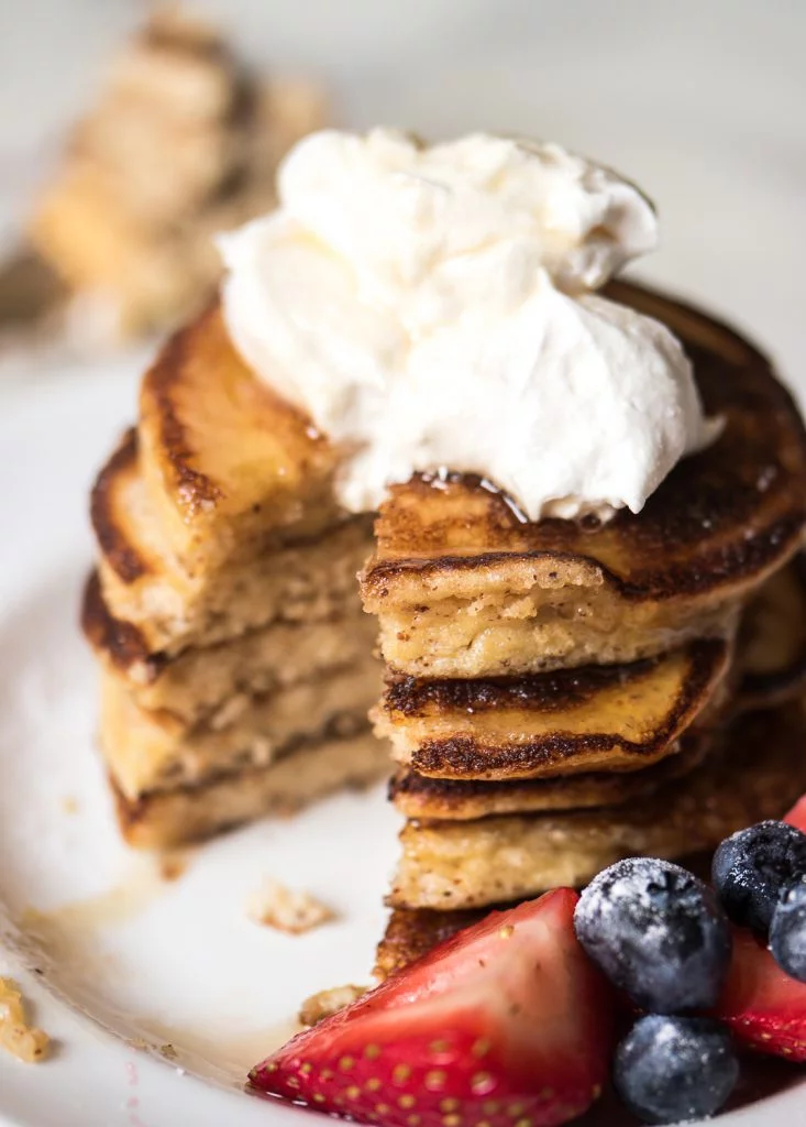 Soft & Buttery Ricotta Pancakes 🥞 {GF & Low Carb} - Inspector Gorgeous
