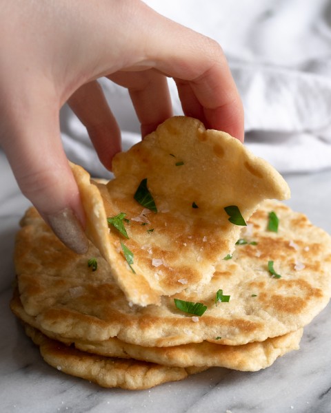 Buttery & Soft Keto Skillet Flatbread - Inspector Gorgeous