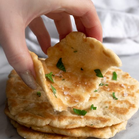 Almond store flour flatbread