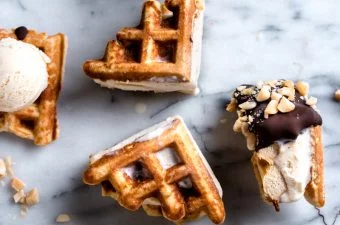 Keto Waffle Ice Cream Sandwich