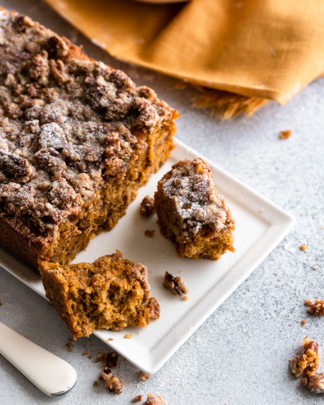 Keto (or Not!) Pumpkin Bread with Pecan Streusel Topping! - Inspector ...