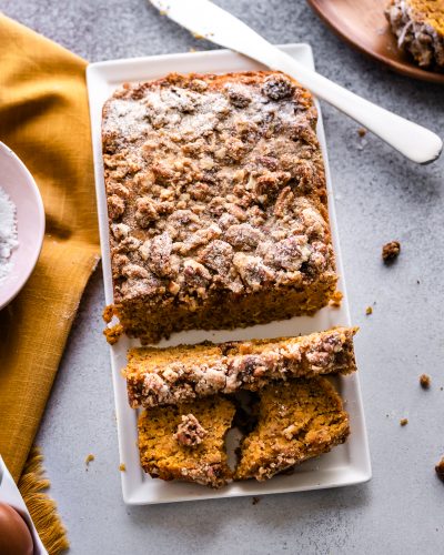 Keto (or Not!) Pumpkin Bread with Pecan Streusel Topping! - Inspector ...