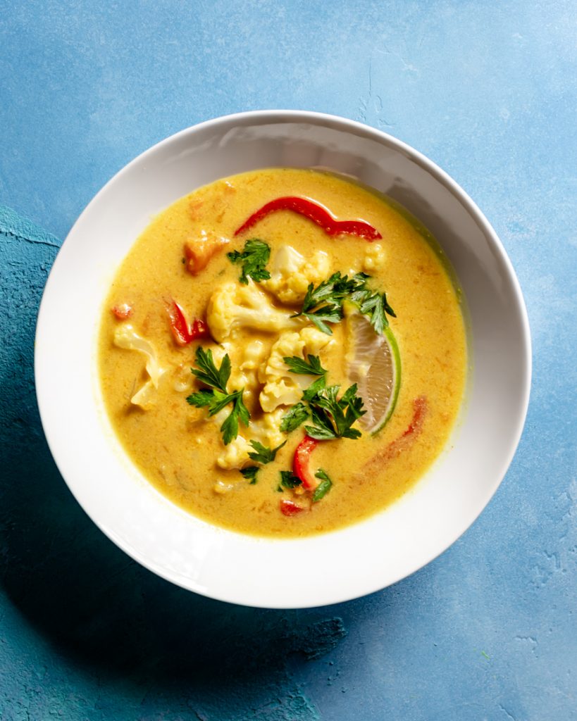 Light & Creamy Cauliflower Curry Soup - Inspector Gorgeous