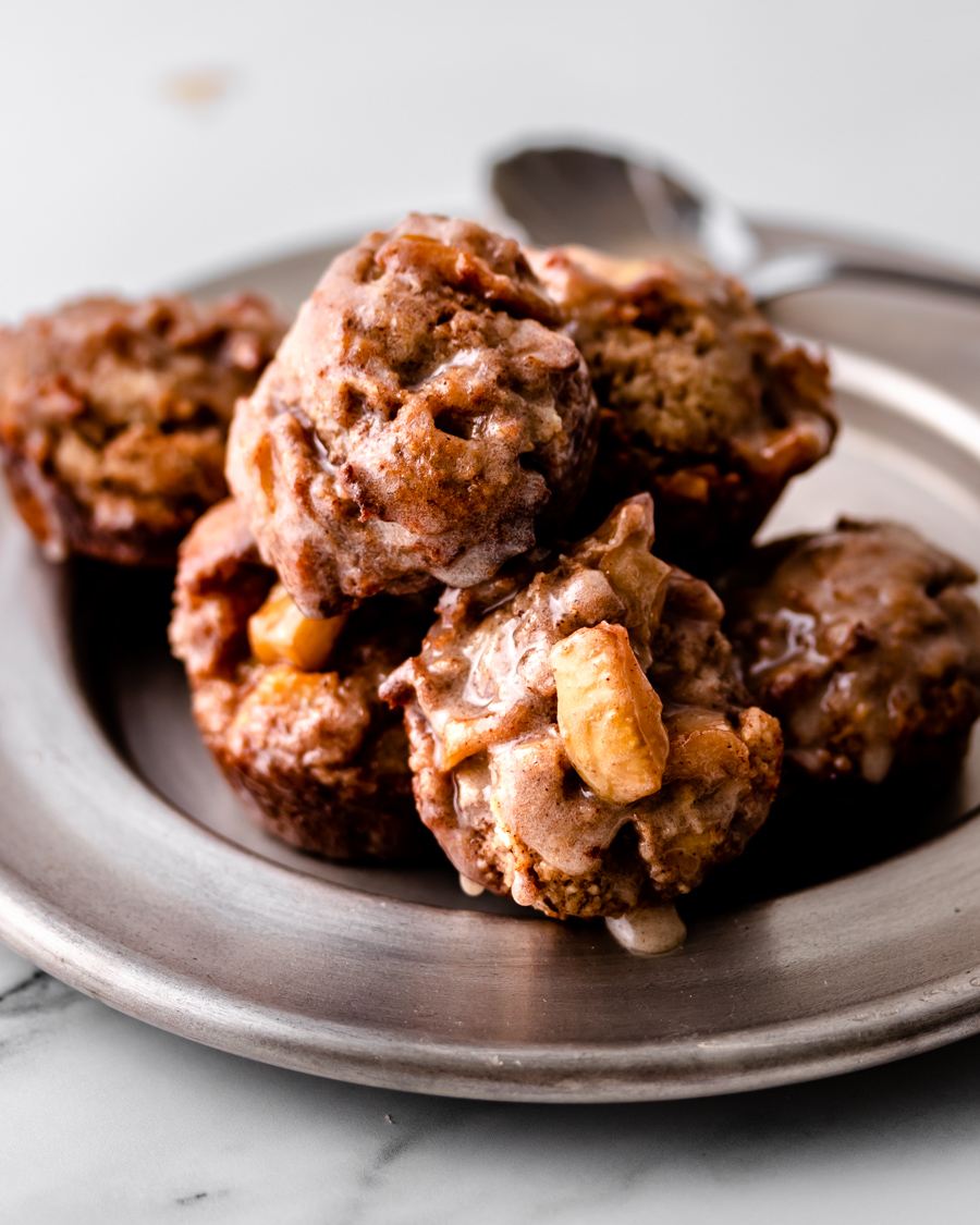 Keto Baked Apple Fritters {Made with Zucchini!} - Inspector Gorgeous