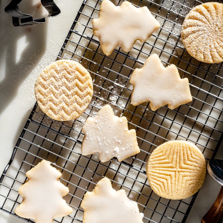 Keto Easy Iced Christmas Sugar Cookies